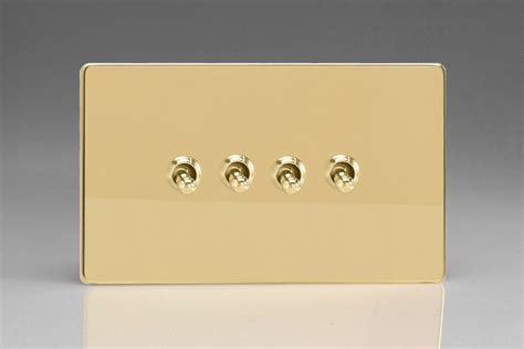 Varilight Screwless Polished Brass Toggle Dolly Light Switch 10 Amp 1 2 3 4 Gang Ebay