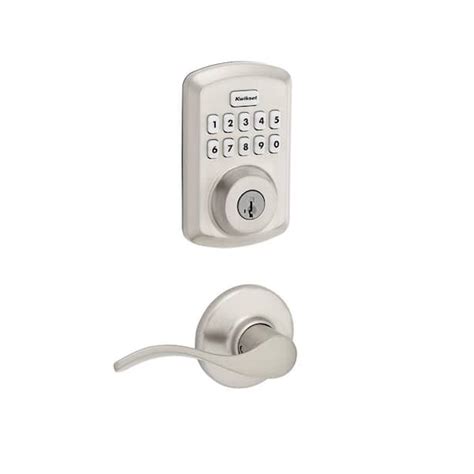 Kwikset Powerbolt 250 Satin Nickel Single Cylinder Keypad Electronic Deadbolt With Smartkey And