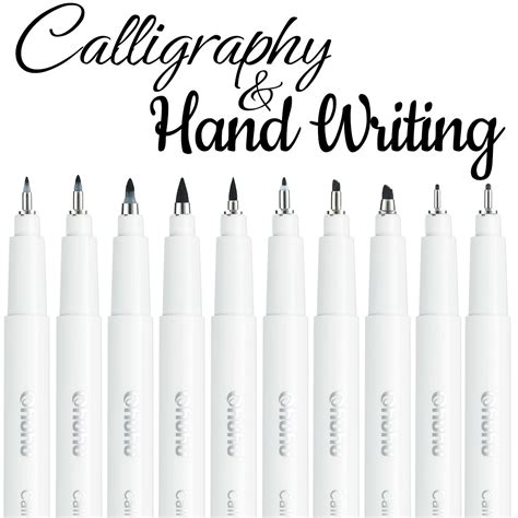 Snapklik.com : Calligraphy Pens, Brush Chisel Fine 10 Size Tips Hand Lettering Pens Calligraphy ...