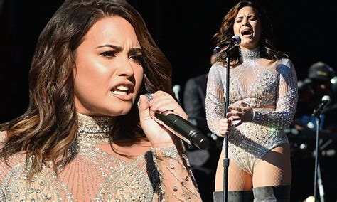 Demi Lovato Puts Her Toned Figure On Display In Shimmery See Through