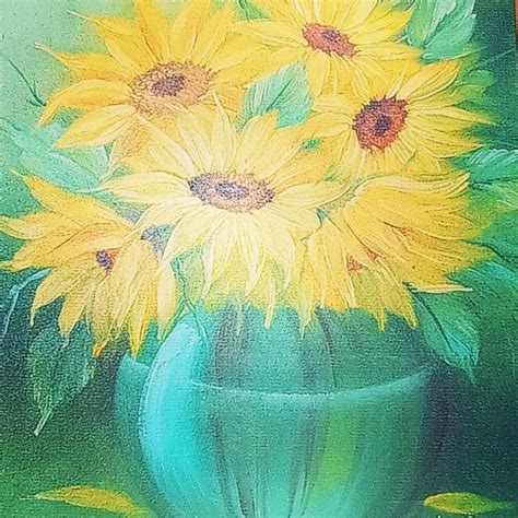 Pintura Em Tela Girassol Painting Art