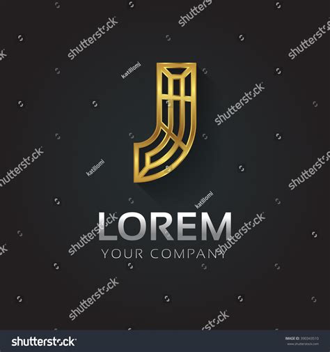 Elegant Golden Vector Graphic Alphabet Sample Stock Vector Royalty