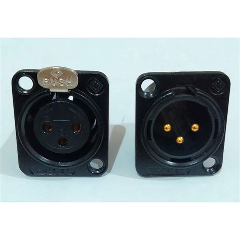 Jual Jack Jek Socket Soket Male Female Canon Sasis Besi Geisler Satu