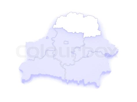 Map of Vitebsk region. Belarus. | Stock image | Colourbox