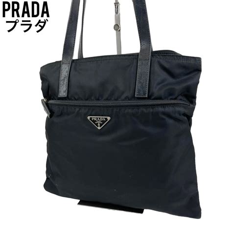 良品 Prada プラダ トートバッグ ハンドバッグ ショルダーバッグ ブラック 黒 テスートナイロン レザー 肩掛け 手提げ 最安値海外通販