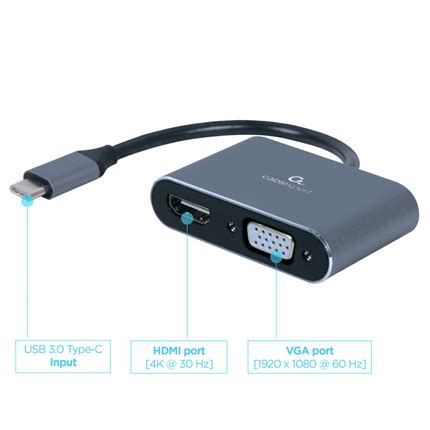 Cablexpert Usb C Hdmi Vga Adapterkabel Cm Bestel Bij Handyman