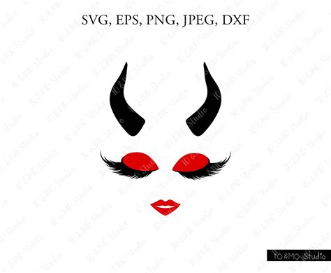 Devil Halloween SVG Devil Girl Monogram Svg Monster Svg | Etsy