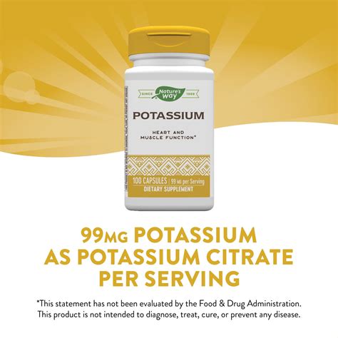 Nature S Way Potassium 99 Mg 100 Capsules