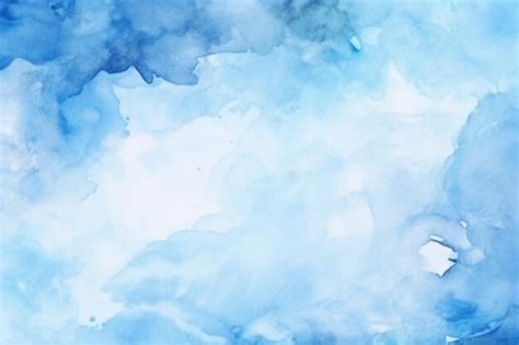 Premium Photo Hand Painted Blue Watercolor Background