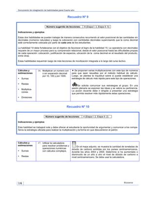 Integración de Habilidades Cuarto Año Educación Primaria PDF