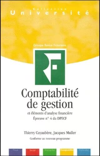 Comptabilit De Gestion Et L Ments D Analyse Financi Re Preuve N