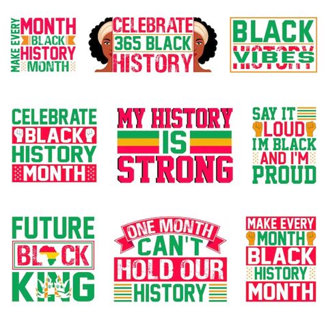 Premium Vector Black History Month Tshirt Design Bundle