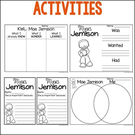 Mae Jemison Biography Unit Pack 3 5 Homeschool Social Studies Printable