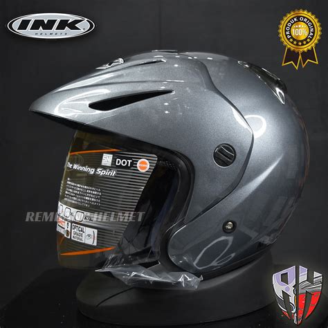 Jual HELM INK CX22 SOLID ORIGINAL WARNA ALL GREY HELM INK CX22 ALL