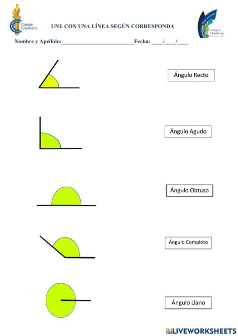 Clasificaci N De Los Ngulos Activity Tipos De Angulos Clasificacion