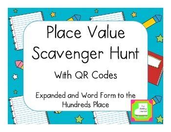 Place Value Scavenger Hunt Activity Free Place Values Place Value