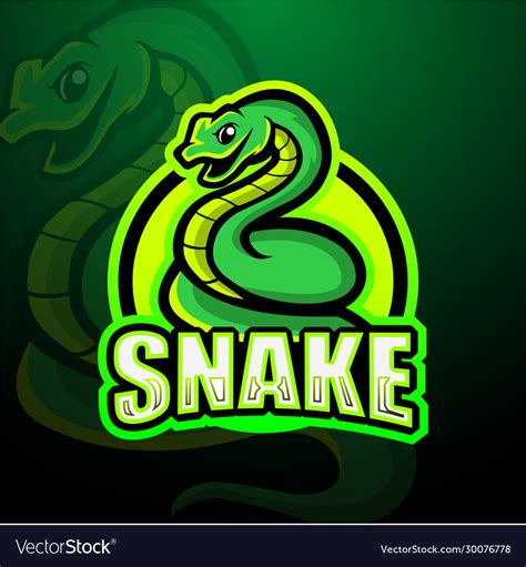 Snake Mascot Esport Logo Design Royalty Free Vector Image