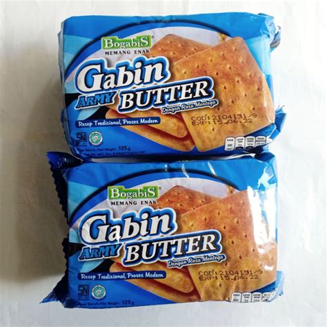 Jual Bogabis Gabin Army Butter Dengan Rasa Mentega 125gr Shopee Indonesia