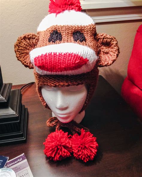 Sock Monkey Hat Loom Knit By Kalicokat