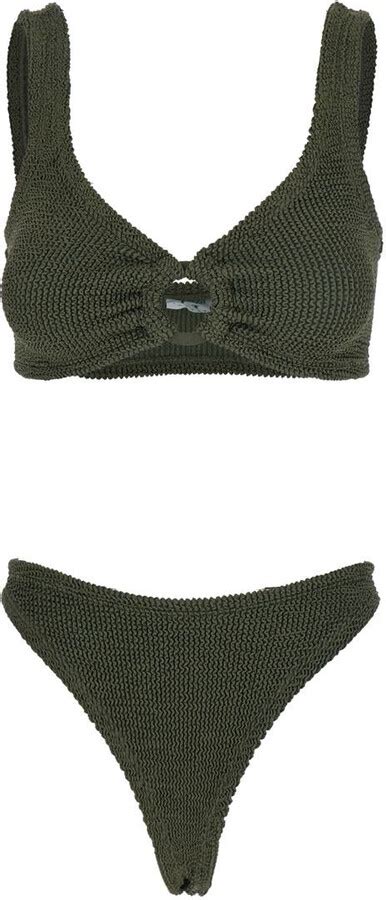 Hunza G Julia Bikini Covered Hoop ShopStyle Swimsuit Coverups