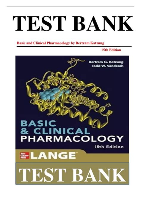 Basic Clinical Pharmacology Katzung Test Bank
