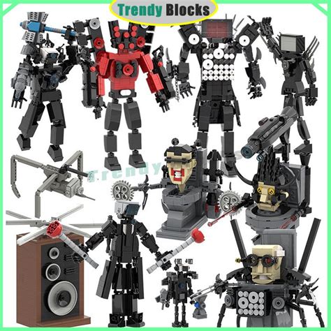 Toilet Man Series Complete Set Of Toilet Man Vs Monitor Man Building