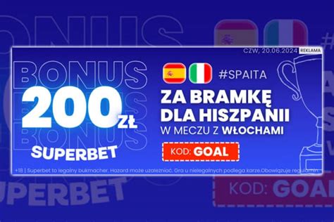 Hiszpania Włochy w Superbet 200 zł bonusu za gola Hiszpanów Goal pl