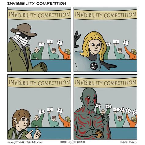 Invisibility Competition Invisible Drax Know Your Meme