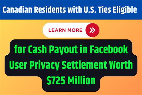 Canadian Residents With U S Ties Eligible For Cash Payout In Facebook