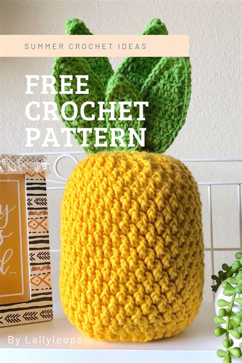 Pineapple Pillow Crochet Pattern You Will Find This Free Pattern On