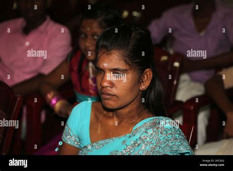 Tamil Girl Waits To Perform In A Special Cultural Program Featuring