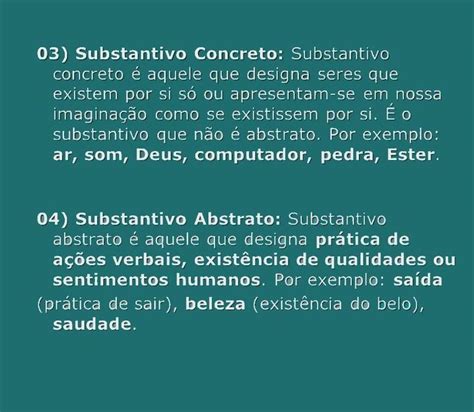 Qual A Diferença Entre Substantivo Concreto E Abstrato Br