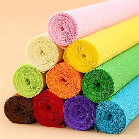 Colored Crepe Paper Roll Paper Craft Origami Crinkled Crepe Wood Pulp