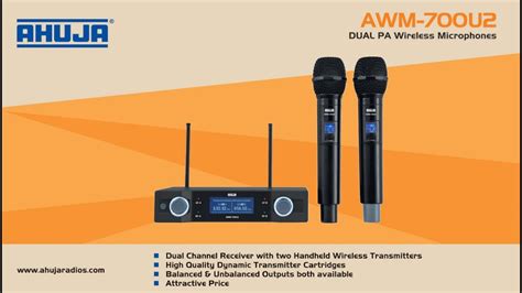 Tamil Version Ahuja AWM 700U2 UHF Premium Best Dual Hand Wireless