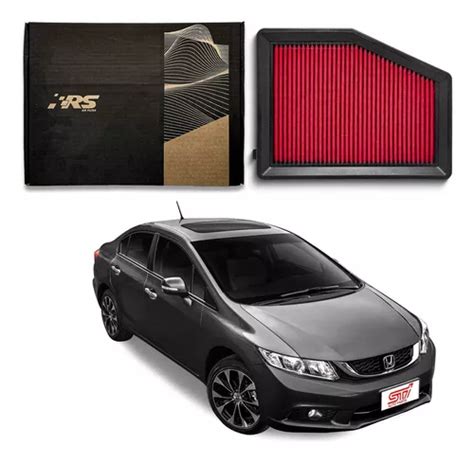 Filtro Esportivo Lav Vel Honda Civic Exr Brinde