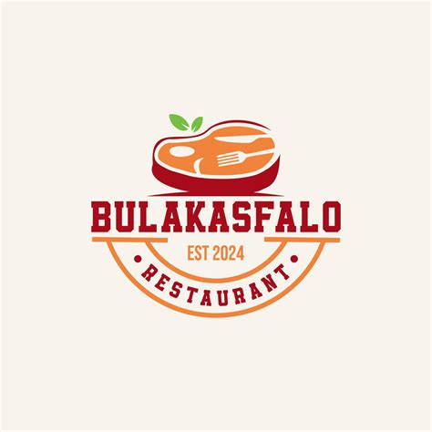 Bulakasfalo Meat Delicious Restaurant Logo Design Element Vector