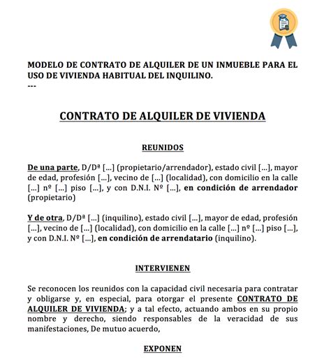 ¿cómo Redactar Un Buen Contrato De Alquiler De Vivienda