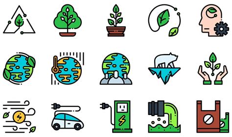 Set Of Vector Icons Related To Ecology Contains Such Icons As Recycle