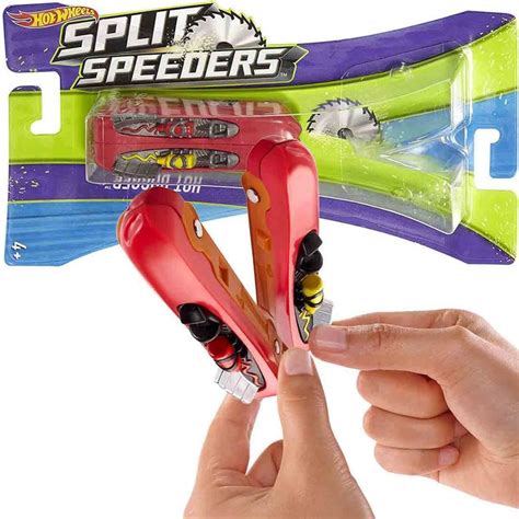 Carrinho Imãs Hot Wheels Split Speeders Hot Dogger Mattel Carrinho de Brinquedo Magazine