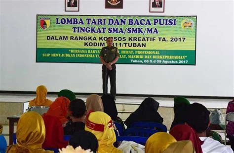 Gelar Lomba Tarian Daerah Kodim Tuban Ajak Generasi Muda Lestarikan