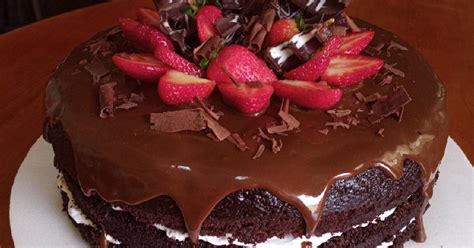 Torta Desnuda De Chocolate Y Fresas 🍫🍓😋 Naked Cake🤭 Receta De Luis Cookpad