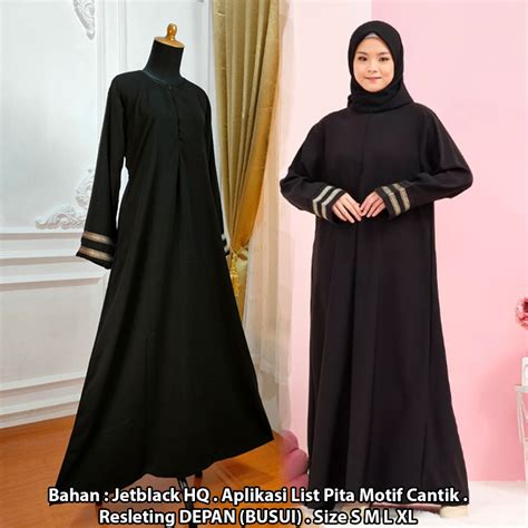 Jual Gamis Hitam Abaya Hitam Baju Gamis Abaya Turkey Gamis Jumbo Ld 130