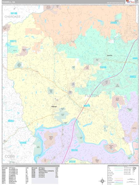 Roswell Zip Code Map