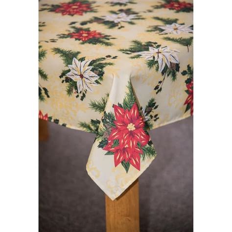 Christmas Poinsettia Tablecloth Bed Bath And Beyond 24242062