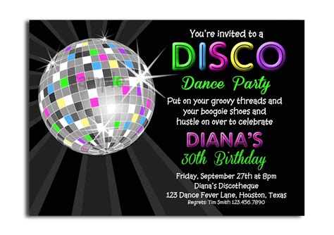 Disco Party Invitation Ideas Mickey Mouse Invitations Templates