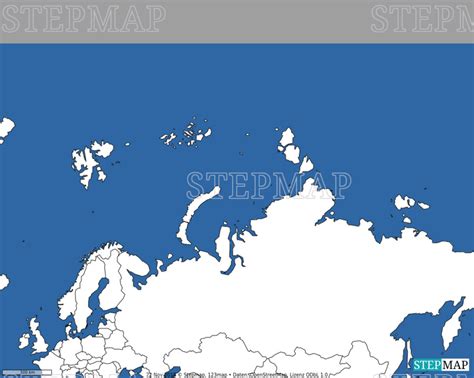 StepMap Stumme Karte Landkarte für Europa