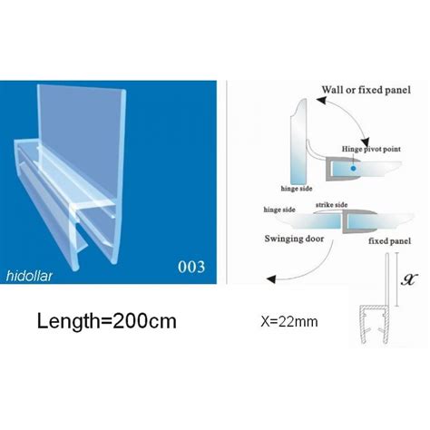 Pvc Plastic Shower Screen Door Water Seal Strip Lining For Mm M