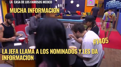 La Jefa Llama A Los Nominados Y Les Da Informacion En La Casa De Los Famosos Mexico En Vivo