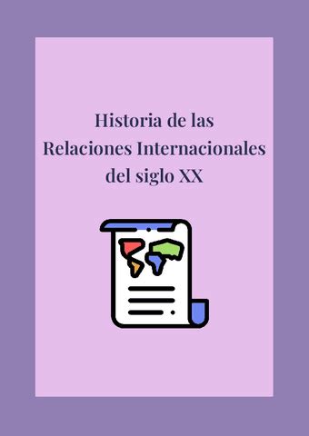 Historia De Las Relaciones Internacionales Del Siglo Xx Pdf