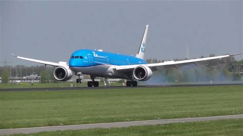 KLM Boeing 787 Landing Amsterdam Airport Schiphol YouTube